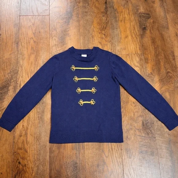 Gymboree Boys Nutcracker Sweater Navy with Yellow Accents - Picture 2 of 5